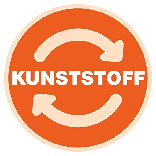 Aufkleber KUNSTSTOFF Mülltonne Abfall Recycling Wertstoffkennzeichnung 9 cm rund Aufkleber KUNSTSTOFF Mülltonne Abfall Recycling Wertstoffkennzeichnung 9 cm rund von deformaze