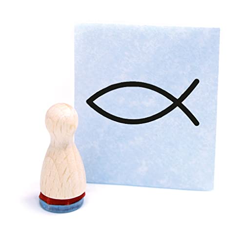 Ministempel Christenfisch Fisch Ichthys - kleiner Holzstempel mini Motivstempel Kegel Figur Ø12 mm Ministempel Christenfisch Fisch Ichthys - kleiner Holzstempel mini Motivstempel Kegel Figur Ø12 mm von dekolando