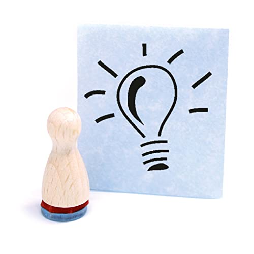 Ministempel Glühbirne - kleiner Holzstempel mini Motivstempel Kegel Figur Ø12 mm Ministempel Glühbirne - kleiner Holzstempel mini Motivstempel Kegel Figur Ø12 mm von dekolando