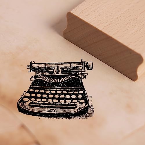 Motivstempel Alte Schreibmaschine Vintage - Stempel Holzstempel 48 x 38 mm von dekolando