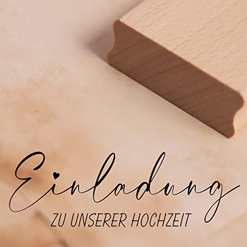 Motivstempel Einladung zu unserer Hochzeit Stempel 68 x 23 mm von dekolando