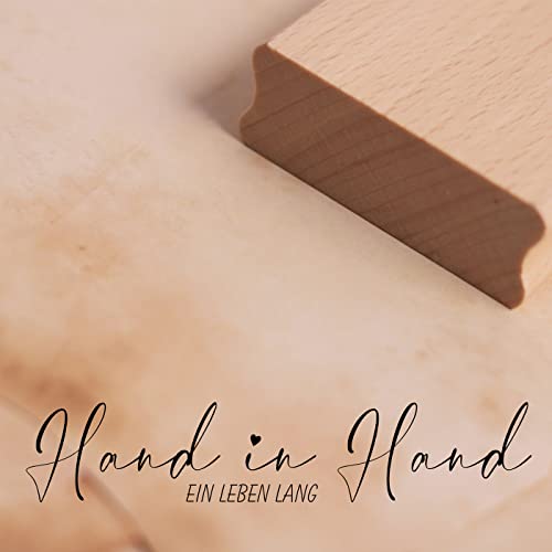 Motivstempel Hand in Hand ein Leben lang Stempel 90 x 18 mm von dekolando