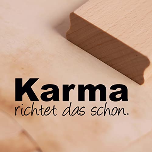 Motivstempel Karma richtet das schon Stempel 58 x 19 mm von dekolando