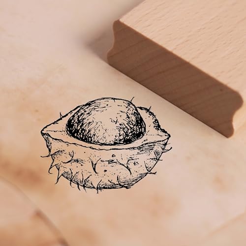 Motivstempel Kastanie - Stempel Holzstempel 38 x 28 mm von dekolando