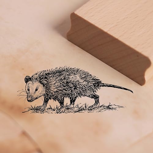 Motivstempel Opossum geht - Beutelratte Stempel Holzstempel 68 x 28 mm Motivstempel Opossum geht - Beutelratte Stempel Holzstempel 68 x 28 mm von dekolando