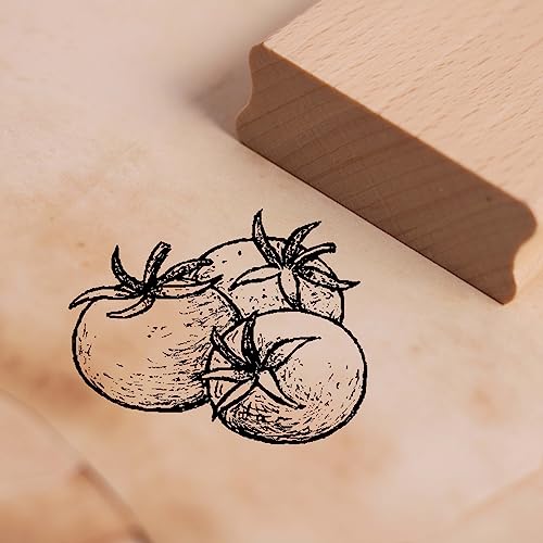 Motivstempel Tomate - Gemüse Stempel Holzstempel 48 x 38 mm von dekolando