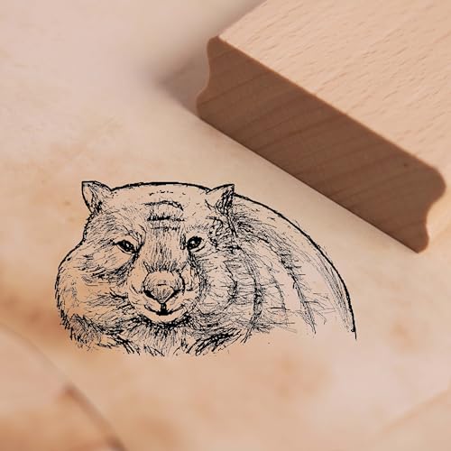 Motivstempel Wombat Kopf - Stempel Holzstempel 48 x 28 mm Motivstempel Wombat Kopf - Stempel Holzstempel 48 x 28 mm von dekolando