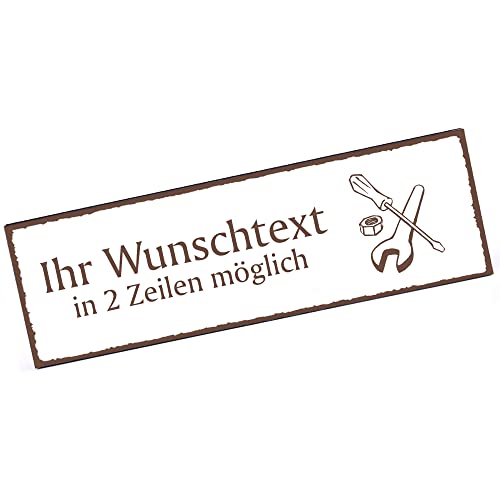 Türschild Werkzeug Namensschild personalisiert mit Gravur- 150mm x 50mm - selbstklebend Türschild Werkzeug Namensschild personalisiert mit Gravur- 150mm x 50mm - selbstklebend von dekolando