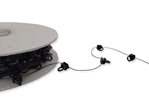 Gleiterkordel SCHWARZ, Wellengleiterkordel, Gleiterband ***WUNSCHMAß - individuelle Länge wählbar*** mit 360° drehbaren Ösen, Gleiterabstand 8cm, für Gardinenschienen mit 6mm Laufnut/Profilschlitz Gleiterkordel SCHWARZ, Wellengleiterkordel, Gleiterband ***WUNSCHMAß - individuelle Länge wählbar*** mit 360° drehbaren Ösen, Gleiterabstand 8cm, für Gardinenschienen mit 6mm Laufnut/Profilschlitz von dekondo