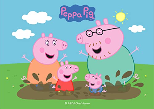 Dekora, Peppa Wutz Tortendeko, Essbares Kuchendekoration für Geburtstags,Torte Kindergeburtstag, Geburtstagsdeko A5 Dekora, Peppa Wutz Tortendeko, Essbares Kuchendekoration für Geburtstags,Torte Kindergeburtstag, Geburtstagsdeko A5 von dekora