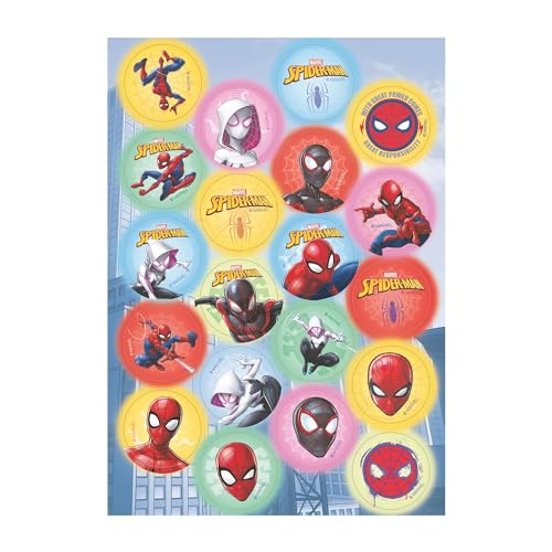Dekora, Spiderman Mini-Oblaten, Essbare Dekorationen für Cupcakes, Muffins und Plätzchen, Rund 3,4 CM von dekora