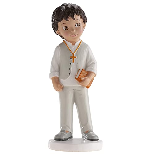 dekora - Tortenfigur für die Erste Kommunion Deko Junge mit Bibel - Cake Topper Hergestellt aus Lebensmittelechtem Harz - 16,6 cm Hoch - Originales und Detailreiches Design dekora - Tortenfigur für die Erste Kommunion Deko Junge mit Bibel - Cake Topper Hergestellt aus Lebensmittelechtem Harz - 16,6 cm Hoch - Originales und Detailreiches Design von dekora