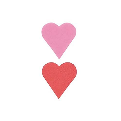 Dekora - Esspapier Tortendeko Herzen - Essbare Dekoherzen in Rosa und Rot für Torten oder Cupcakes von dekora