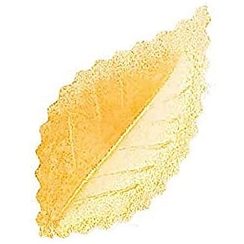 Dekora - Goldene Metallisierte Baumblätter für Tortendeko - Tortendeko Essbar - 4,2cm von dekora