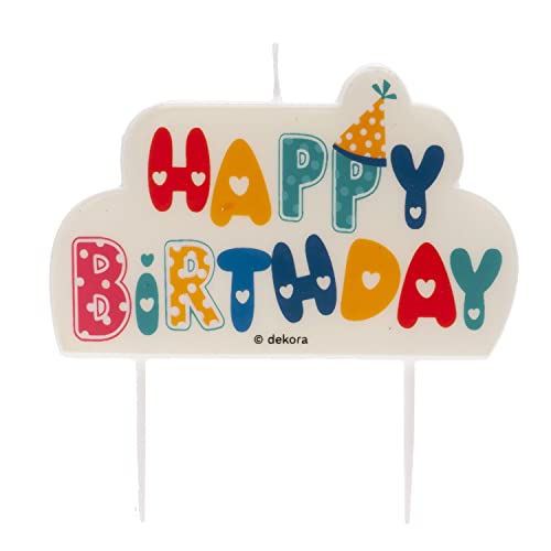Dekora - Originelle Geburstagskerze-Deko Kerzen | Happy Birthday Deko Kerzen Set mit dekorativen Buchstaben - 10 x 6 cm von dekora