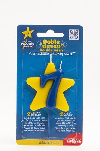 Dekora - Solidarität Geburtstagskerze | Spezielle Sternkerzen - Doppelte Wunschkerzen für kranke Kinder - Nummer 7 von dekora