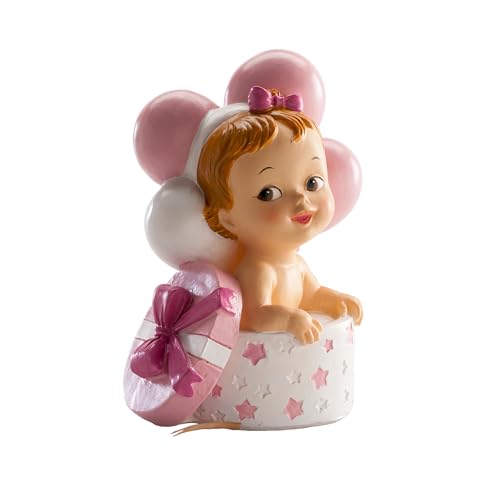 Dekora - Taufe Deko |Tortendeko Baby Mädchen mit Geschenken und Luftballons Dekora - Taufe Deko |Tortendeko Baby Mädchen mit Geschenken und Luftballons von dekora