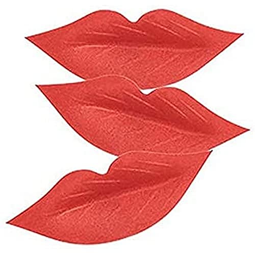 dekora 115000 Esspapier Tortendeko Lippen-Essbare Dekorationslippen für Torten oder Cupcakes, Rot von dekora