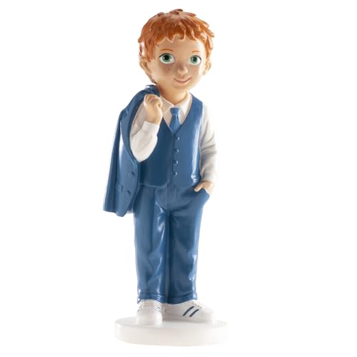 dekora - Tortenfigur für die Erste Kommunion Deko Junge mit weißen Sneakers - Cake Topper Hergestellt aus Lebensmittelechtem Harz - 16 cm Hoch - Originales und Detailreiches Design dekora - Tortenfigur für die Erste Kommunion Deko Junge mit weißen Sneakers - Cake Topper Hergestellt aus Lebensmittelechtem Harz - 16 cm Hoch - Originales und Detailreiches Design von dekora