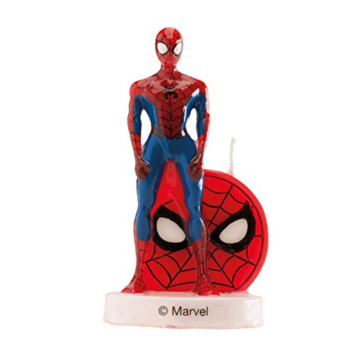 Dekora - Geburtstag Party Deko Kerze Spiderman Original Design - 3D Geburtstagskerze für Kinder - 9 cm von Marvel