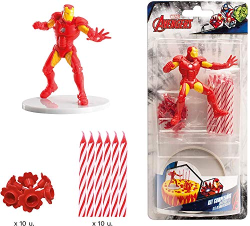 Dekora - Marvel Iron Man Tortenfiguren mit Geburtstagskerzen, 11 x 5 x 23 cm Dekora - Marvel Iron Man Tortenfiguren mit Geburtstagskerzen, 11 x 5 x 23 cm von dekora
