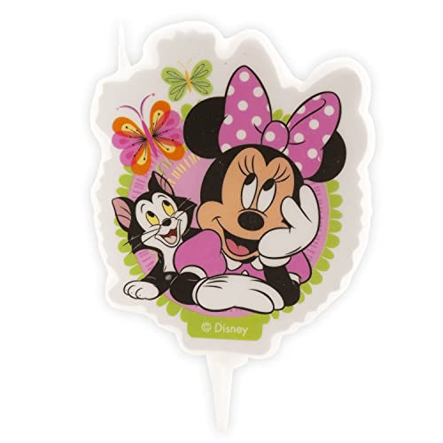 dekora - Minnie Mouse Geburtstagstortenkerze für Kindertorten - 7,5 cm von dekora