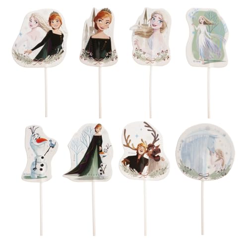 dekora - Set für Cupcakes und Muffin Deko Geburtstag - Die Eiskönigin Cupcake Topper aus Papier - 16 Stück in 8 verschiedenen Designs dekora - Set für Cupcakes und Muffin Deko Geburtstag - Die Eiskönigin Cupcake Topper aus Papier - 16 Stück in 8 verschiedenen Designs von dekora