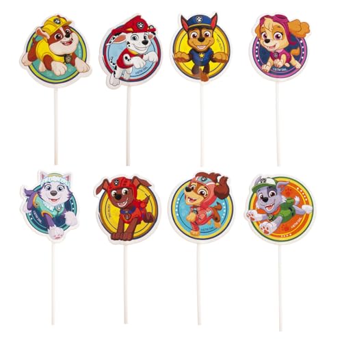 dekora - Set für Cupcakes und Muffin Deko Geburtstag - Paw Patrol Cupcake Topper aus Papier - 16 Stück in 8 verschiedenen Designs dekora - Set für Cupcakes und Muffin Deko Geburtstag - Paw Patrol Cupcake Topper aus Papier - 16 Stück in 8 verschiedenen Designs von dekora