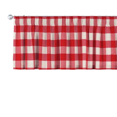 dekoria Kurzgardine mit Kräuselband Schal Gardine Dekoschal 130 x 40 cm Ecru-rot kariert dekoria Kurzgardine mit Kräuselband Schal Gardine Dekoschal 130 x 40 cm Ecru-rot kariert von dekoria