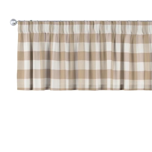 dekoria Kurzgardine mit Kräuselband Schal Gardine Dekoschal 130 x 40 cm Weiss-beige kariert dekoria Kurzgardine mit Kräuselband Schal Gardine Dekoschal 130 x 40 cm Weiss-beige kariert von dekoria