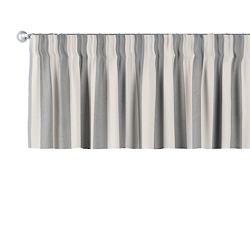 dekoria Kurzgardine mit Kräuselband Schal Gardine Dekoschal 130 x 40 cm weiß-grau dekoria Kurzgardine mit Kräuselband Schal Gardine Dekoschal 130 x 40 cm weiß-grau von dekoria