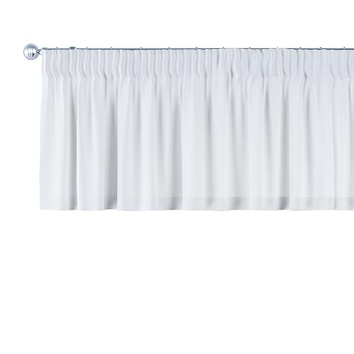 dekoria Kurzgardine mit Kräuselband Schal Gardine Dekoschal 130 x 40 cm weiß von dekoria