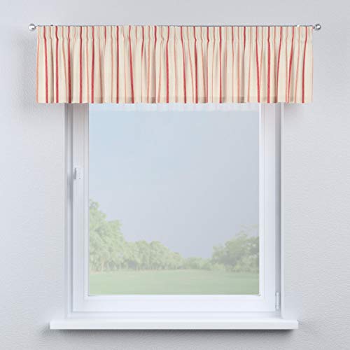 dekoria Kurzgardine mit Kräuselband Schal Gardine Dekoschal 390 x 40 cm Creme- rot gestreift dekoria Kurzgardine mit Kräuselband Schal Gardine Dekoschal 390 x 40 cm Creme- rot gestreift von dekoria