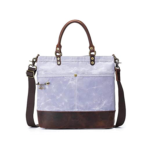 Della Q 22242 Canvas Tote, Leder, Grey, Einheitsgröße Della Q 22242 Canvas Tote, Leder, Grey, Einheitsgröße von Della Q