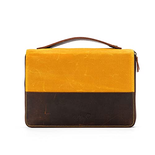 Della Q 99637 Canvas Portfolio, Mustard, Einheitsgröße Della Q 99637 Canvas Portfolio, Mustard, Einheitsgröße von Della Q