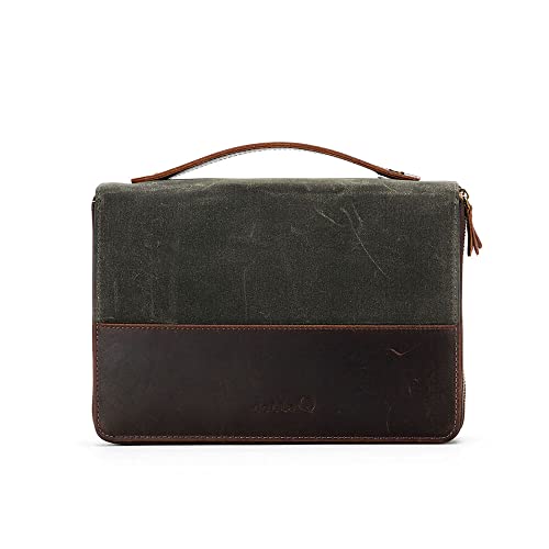 Della Q 99638 Canvas Portfolio, Olive, Einheitsgröße Della Q 99638 Canvas Portfolio, Olive, Einheitsgröße von Della Q
