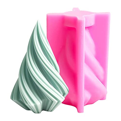3D-Silikon-Kegelform, 3D-Spiralkegelförmige Säulenkerzenformen, Kerzenformen, Stumpenkerzenformen DIY zur Herstellung von Kerzen, Sojawachs, Seife, Gips, Epoxidharz, Delr von delr