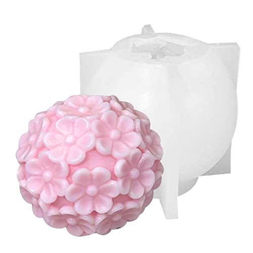 5 Stück Chrysanthemen Silikonform - 3D Kerzenformen - Epoxidharz Gießformen Kerzen für Aromatherapie, , hausgemachte Seifen, Schokolade Delr von delr