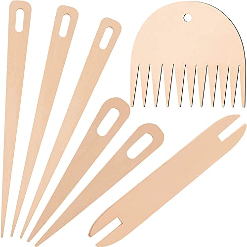 Holz-Stäbchen | Häkelnadeln und Stricknadeln aus Holz | Zubehör mit Holzkämmen zum Stricken von Pullovern, Hüten, Schals, Wandteppichen und Delr von delr