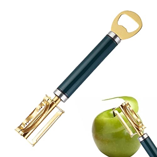Karotten-Zerkleinerer, doppelseitiger Obstschäler mit Flaschenöffner, multifunktionales Küchengerät aus Edelstahl für Obst Kohl Gemüse Karotten Kartoffeln Delr von delr