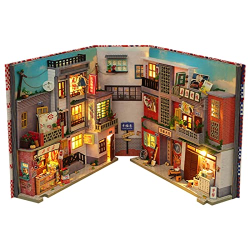 Miniatur Buchecken-Kit | 3D Gemütliche Buchstützen Book Nook mit transparenter Staubschutzabdeckung | Innovatives Set Buchstützen LED exquisite Details zur Dekoration Delr Miniatur Buchecken-Kit | 3D Gemütliche Buchstützen Book Nook mit transparenter Staubschutzabdeckung | Innovatives Set Buchstützen LED exquisite Details zur Dekoration Delr von delr
