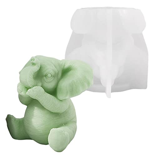Silikon Elefant - Seifenformen aus Silikon, niedliche Tiere, 3D, Elefantenkerze, Tierseife, Silikonformen für Babyparty, für Seife, Kerze. Delr von delr