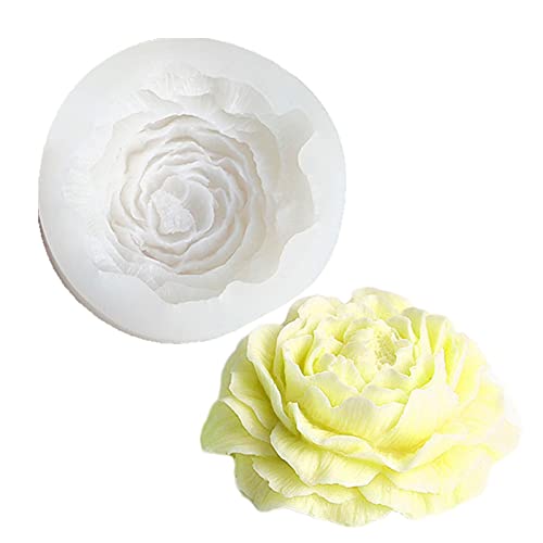 Silikon für Kerzen Pfingstrose, , Blume, Fondant, Blumenform, Zuckerpaste, für Kuchendekoration, Muffins, Süßigkeiten Delr von delr
