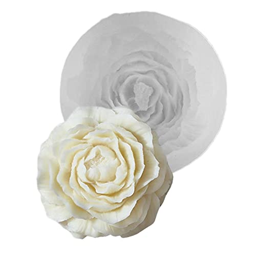 Silikon für Kerzen Pfingstrose, Fondant Blume Pfingstrose - Silikonseife für Schokolade Fondant Kuchen Handwerk Zucker Süßigkeiten zur Dekoration Delr von delr