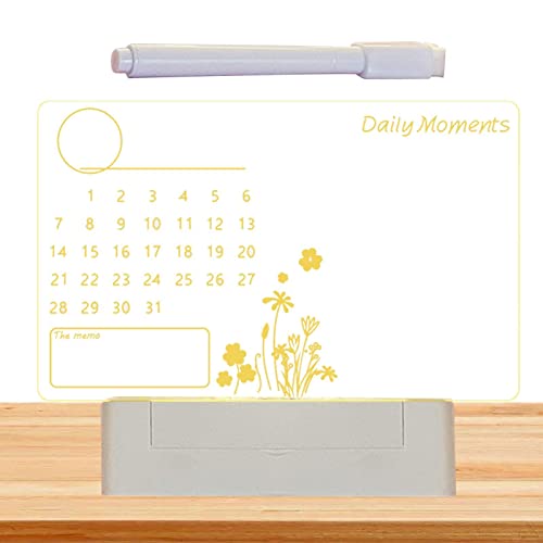 Trocken abwischbare Tafel aus Acryl - Pinnwände für Tischkalender mit Ständer, transparenter Notizblock universell abwischbar mit Stift für den persönlichen kreativen Gebrauch Delr Trocken abwischbare Tafel aus Acryl - Pinnwände für Tischkalender mit Ständer, transparenter Notizblock universell abwischbar mit Stift für den persönlichen kreativen Gebrauch Delr von delr