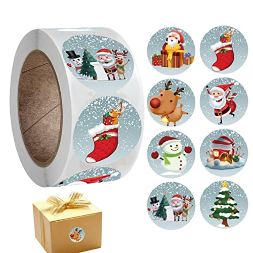 Weihnachtsaufkleber Rolle mit 500 Stück, 2,5 cm Weihnachts-Karten-Aufkleber für Kinder | Weihnachtsdekoration für Umschläge, Backkarten, Taschen, Kunsthandwerk, Fotoalben, Delr Weihnachtsaufkleber Rolle mit 500 Stück, 2,5 cm Weihnachts-Karten-Aufkleber für Kinder | Weihnachtsdekoration für Umschläge, Backkarten, Taschen, Kunsthandwerk, Fotoalben, Delr von delr