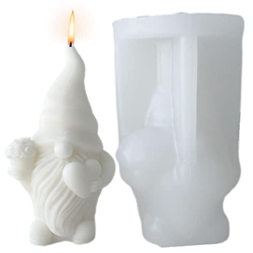 Zwergen-Skulpturform | DIY Zwergen-Harzform zur Kerzenherstellung, Harzform aus handwerklichem Gießharz für Weihnachten, Silikonform in Lebensmittelqualität, 3D-Form für die Herstellung Delr von delr