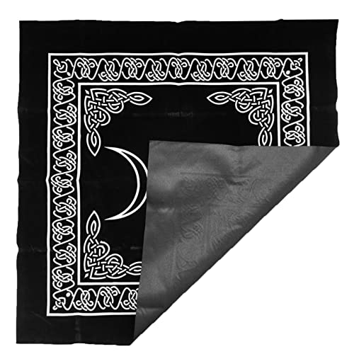 delr Altar-Tischdecke, exquisites Tarot im Himmlischen Alter Stoff, 40 x 40 cm, Schwarz, quadratisch, Altar, Pagan, Spiritual, Deck, für Zauberer, Tarot Lovers von delr