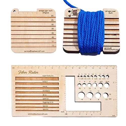 delr Garnmesswerkzeug | Stricknadelmesser zum Stricken, Lineal für Stichgrößen aus Holz | Garnmesswerkzeuge Häkelzubehör für Frauen, Männer, Kinder delr Garnmesswerkzeug | Stricknadelmesser zum Stricken, Lineal für Stichgrößen aus Holz | Garnmesswerkzeuge Häkelzubehör für Frauen, Männer, Kinder von delr