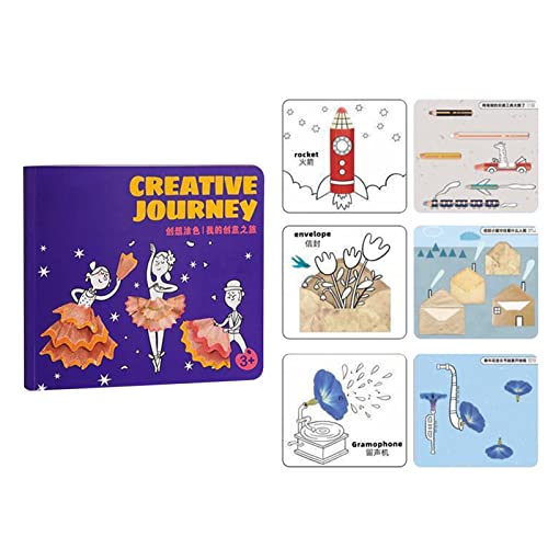 delr Illustriertes Doodle Gouache-Buch - Kinder zeichnen das Illustrierte Gouache-Kritzelbuch in heller Farbe - harmloses Zeichenwerkzeug Malbuch für Liebhaber von delr